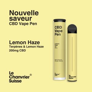CBD vape pen 200mg saveur Lemon Haze (citron) disponible dans votre magasin JWELL.