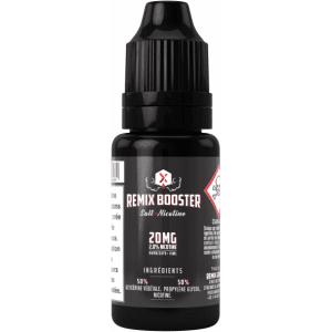 Les boosters au sel de nicotine Remix Juice sont parfaits pour obtenir le taux de nicotine souhaité pour vos e-liquides 50ml ou sans nicotine.