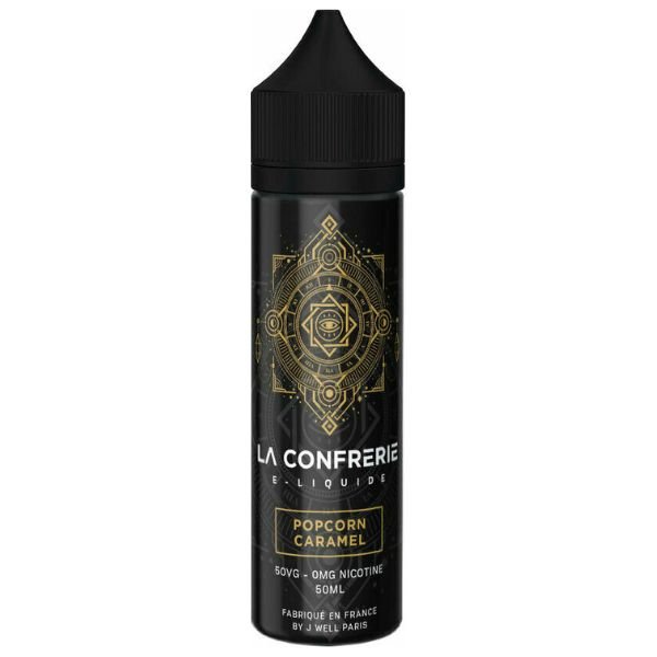 E-liquide saveurs pop corn caramel de la confrérie